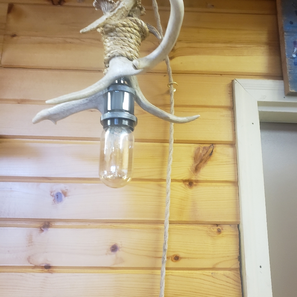 Hand made shed light fixture